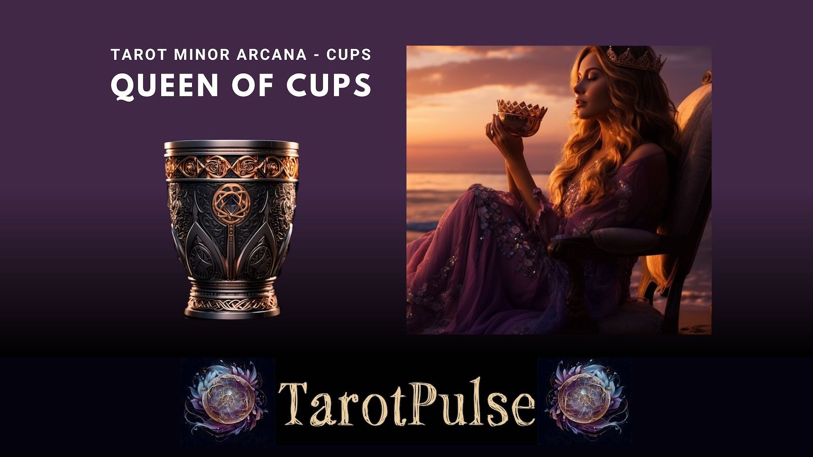 Tarot Minor Arcana - Cups - Queen of Cups